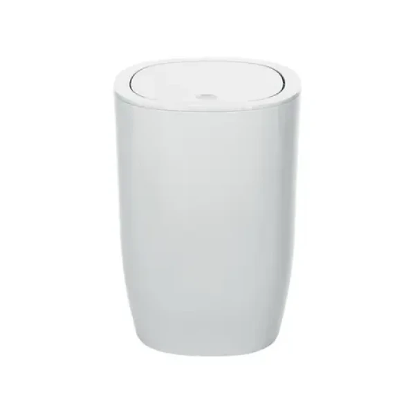 Spirella PURE odpadkový koš 4 L bílý / plast (7610583182531)