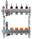 NOVASERVIS - Nerezový rozdělovač F-PRO s automatickou regulací průtoku 11 okruhů FPR-RZPU11AB