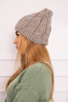 Fleecová čepice Melisa K241 beige+grey UNI