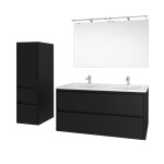 MEREO - Opto, koupelnová skříňka s keramickým umyvadlem 61 cm, černá CN940