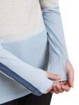 ICEBREAKER Wmns Merino 200 Oasis+ LS Crewe, Zincblu/Ecru Heather/Dawn/Cb (vzorek) velikost: S