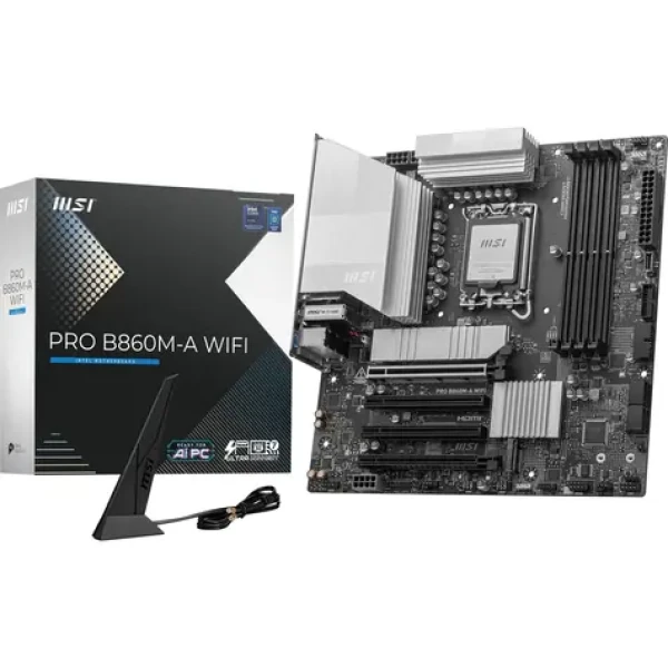 MSI PRO B860M-A WIFI / B860 / LGA 1851 / 4x DDR5 / PCIEx 16 / 5GLAN / Wi-Fi / ATX (PRO B860M-A WIFI)