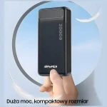 Awei P6K černá / Powerbanka / 20000mAh / 2x USB / Micro-USB / LED indikace (P6K)