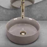 REA - Umyvadlo na desku SAMI Beige Shiny REA-U6382