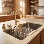 REA - Teleskopický odkapávač na dřez P14487B Beige HOM-09975