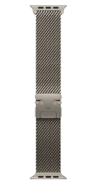 Apple Watch Milanese Loop 49 mm Natural Titanium vel. S / Řemínek milánský tah / Titan / 130–160 mm (MGHN4ZM/A)