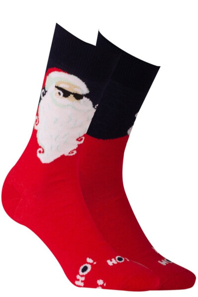 VZOROVANÉ PONOŽKY - SLAVNOSTNÍ červená 30-34