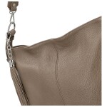 Módní dámská kožená kabelka na rameno Sherica, taupe
