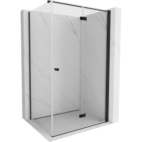 MEXEN/S - Mist-F sprchový kout skládací dveře pravá 90 x 70, transparent, černá 8A6T-090-070-70-00-P