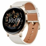 Huawei Watch GT 3 42 mm Elegant White Leather / 1.32 AMOLED / 466 x 466 px / GPS / BT / 5 ATM / Android iOS (55027150)