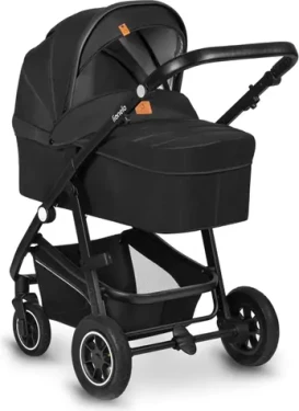 LIONELO Kočárek Bianka 3v1 Black Onyx / Hluboký, sportovní kočárek a autosedačka / Nafukovací kola (LO-BIANKA 3IN1 BLACK ONYX)