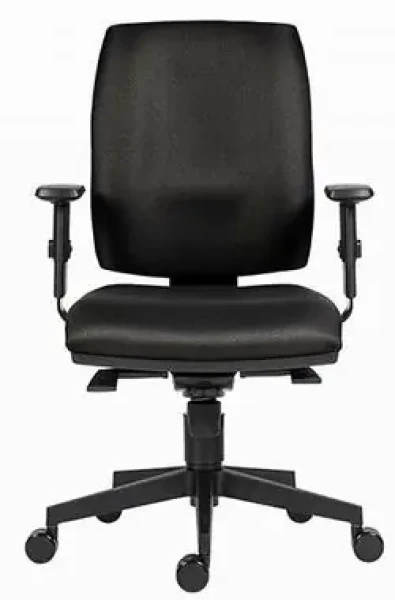 Rozbaleno - Powerton Hana černá / Kancelářské ergonomické křeslo / nosnost 120 kg / rozbaleno (MKWPHAKDCBBA.rozbaleno)