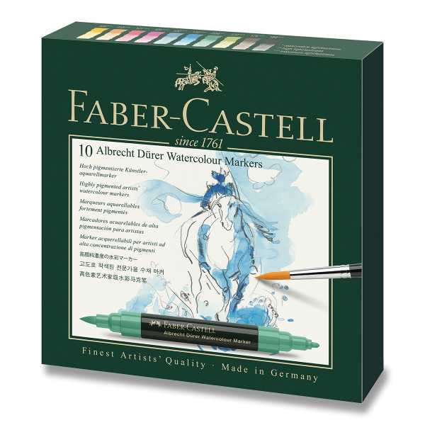 Faber Castell Albrecht Dürer akvarelové popisovače sada 10 ks