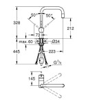 GROHE - Minta Páková dřezová baterie, chrom 32067000