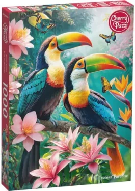 CHERRY PAZZI Puzzle Tukani v ráji