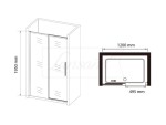 Lansanit Sprchový kout Alvaro 1200x800, chrom/čiré sklo LAN03058/LAN05032