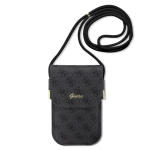 Pouzdro Guess PU 4G Metal Logo Script Phone Bag černé GUOWBP4SNSK