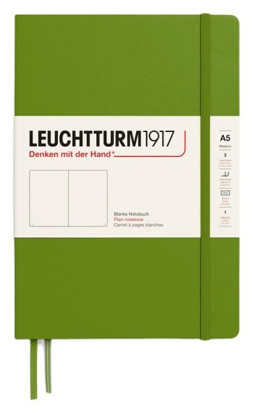Zápisník Leuchtturm1917 A5 tvrdé desky Moss čistý