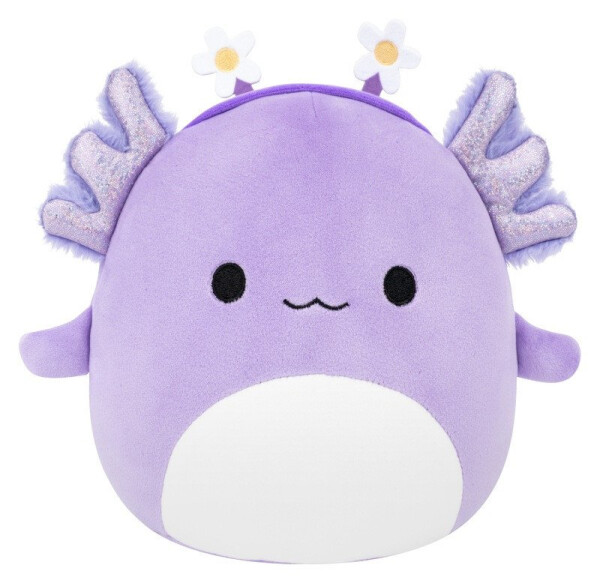 Squishmallows Fialový axolotl s čelenkou - Monica
