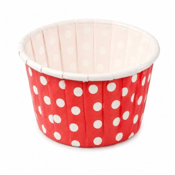 Dortisimo Košíčky na muffiny pevné červené s bílými puntíky 5 x 4 cm (100 ks)