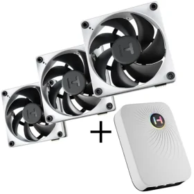 Hyte FP12 THICC FAN 3ks + Nexus Portal NP50 černo-bílá / 120mm / 47.3 dB @ 3000 RPM / 105.8 CFM / 4-Pin PWM (FAN-HYTE-FP12-BW-3NP)