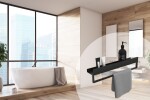REA - Police do koupelny SF01 60cm black matt REA-06002