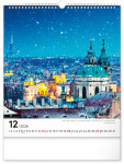 Nástěnný kalendář 2026 NOTIQUE - Praha, 30 x 34 cm