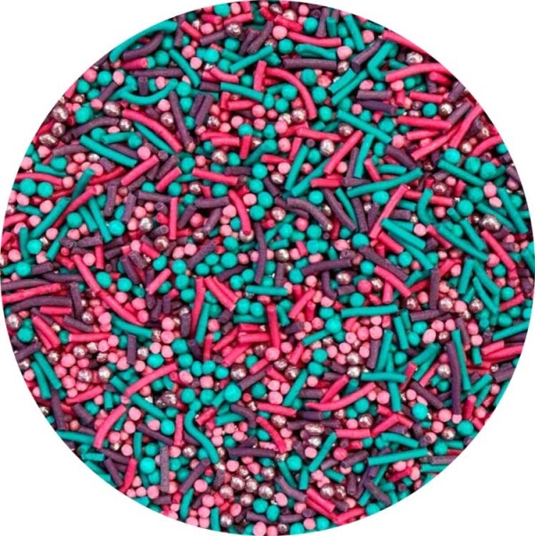 Dortisimo 4Cake Cukrové zdobení růžové, fialové a modré Florence No. 2 (50 g)