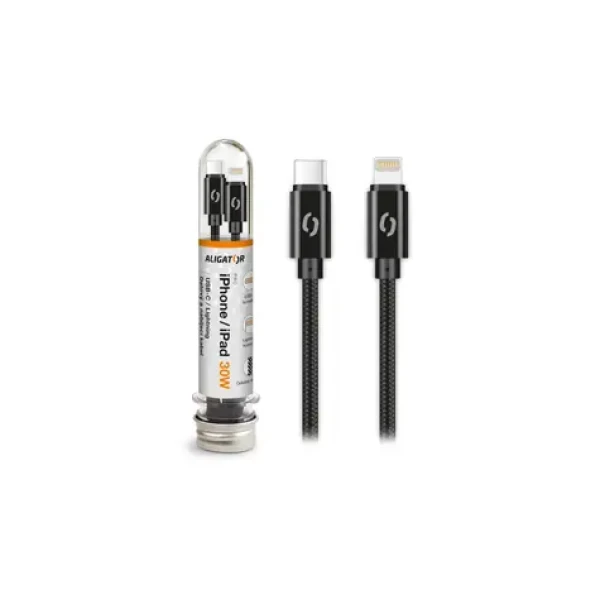 Aligator Datový kabel TUBA 30W / USB-C/Lightning černý (DAKT012)