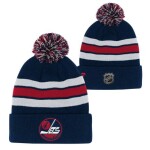 Outerstuff Dětská zimní čepice Winnipeg Jets NHL Cuffed Beanie With Pom