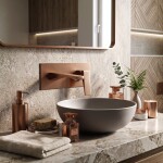 REA - Podomítková umyvadlová baterie PREMIUM Joe Brush Copper REA-B4509