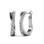 Royal Fashion stříbrné pozlacené náušnice Swarovski DES0225-WG