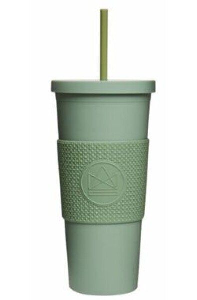 Neon Kactus Pohár na pití s brčkem 625 ml zelená / plast (DS2207)