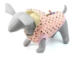 Sweet růžová bunda pro psa se srdíčky Barva: Růžová, Délka zad (cm): 25, Obvod hrudníku: 40 - 44 cm