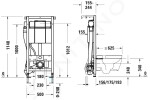 DURAVIT - DuraSystem Předstěnová instalace pro závěsné WC, 115 cm, odsávání zápachu, hygienické splachování WD1014000000