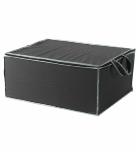 Compactor Textilní úložný box na 2 peřiny 55 x 45 x 25 cm – černý