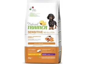 Trainer Natural Sensitive No gluten Maturity Mini losos 2kg / Kompletní krmivo pro dospělé psy malých plemen (8059149252711)