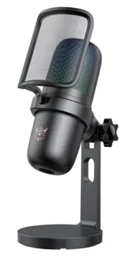 Onikuma M-730 černá / Mikrofon / USB / RGB podsvícení / jednosměrný (M-730 black)