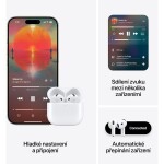 Apple AirPods 4 s aktivním potlačením hluku bílá (2024) / bezdrátová sluchátka / ANC / Bluetooth / výdrž až 30 hodin (MXP93ZM/A)