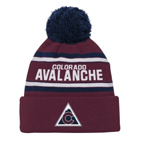 Outerstuff Dětská předškolní zimní čepice Colorado Avalanche NHL 3rd Jersey Jacquard Cuff Pom