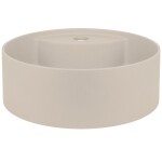 DEANTE - Umyvadlo Silia, béžový granit, s odkládací policí s baterií CQS_5U4B