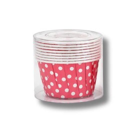 Dortisimo Košíčky na muffiny pevné červené s puntíky (8 ks)