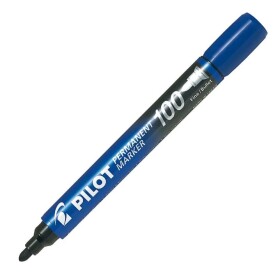 Pilot 100 permanentní popisovač modrý hrot 1 mm | permanentní marker zelený CSPI inkoust na plasty voděodolný otěruodolný 24 hodin bez víčka bez xylenu toluenu