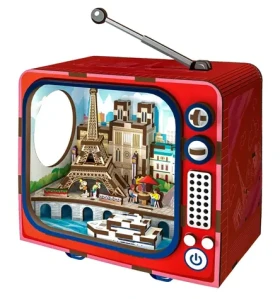 2KIDS TOYS 3D dřevěná skládačka Retro TV Paříž