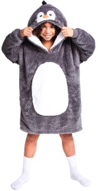 Cozy Noxxiez mikinová deka pro děti 7-12 let - Tučňák