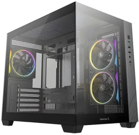 Deepcool CG330 3F černá / PC skříň / µATX / Bez zdroje / Temperované sklo / 3x 120mm FL12 (R-CG330-BKNGM3-G)