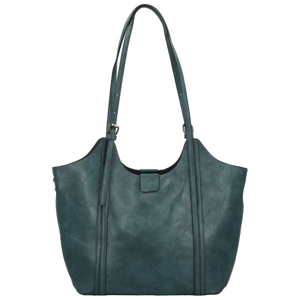 Módní dámská koženková kabelka na rameno Persida, modrá