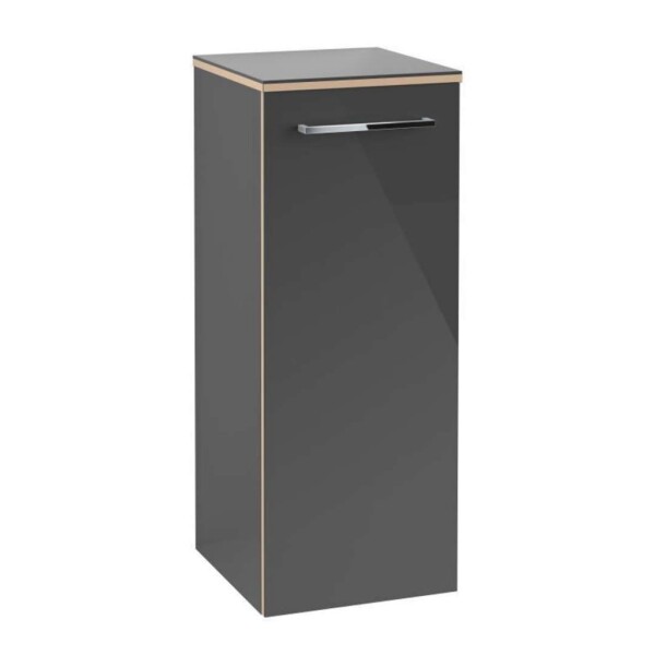 VILLEROY & BOCH - Avento Boční skříňka, 35x89x37 cm, 1 dvířka, Crystal Grey A89500B1