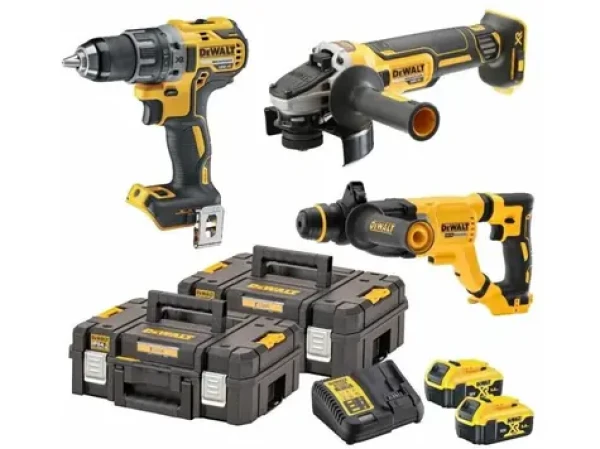 DeWalt DCK327P2T / Aku sada DeWalt DCD791 + DCG405 + DCH263 / 2x Aku 5.0 Ah / 2x Kufr / nabíječka (DCK327P2T)