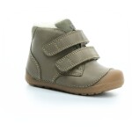 Barefoot Bundgaard dětská zimní obuv Petit Mid Winter Strap 608 Army